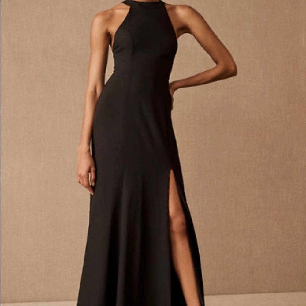 NWT BHLDN (Anthropologie) black Serephina Crepe Maxi Dress size 14